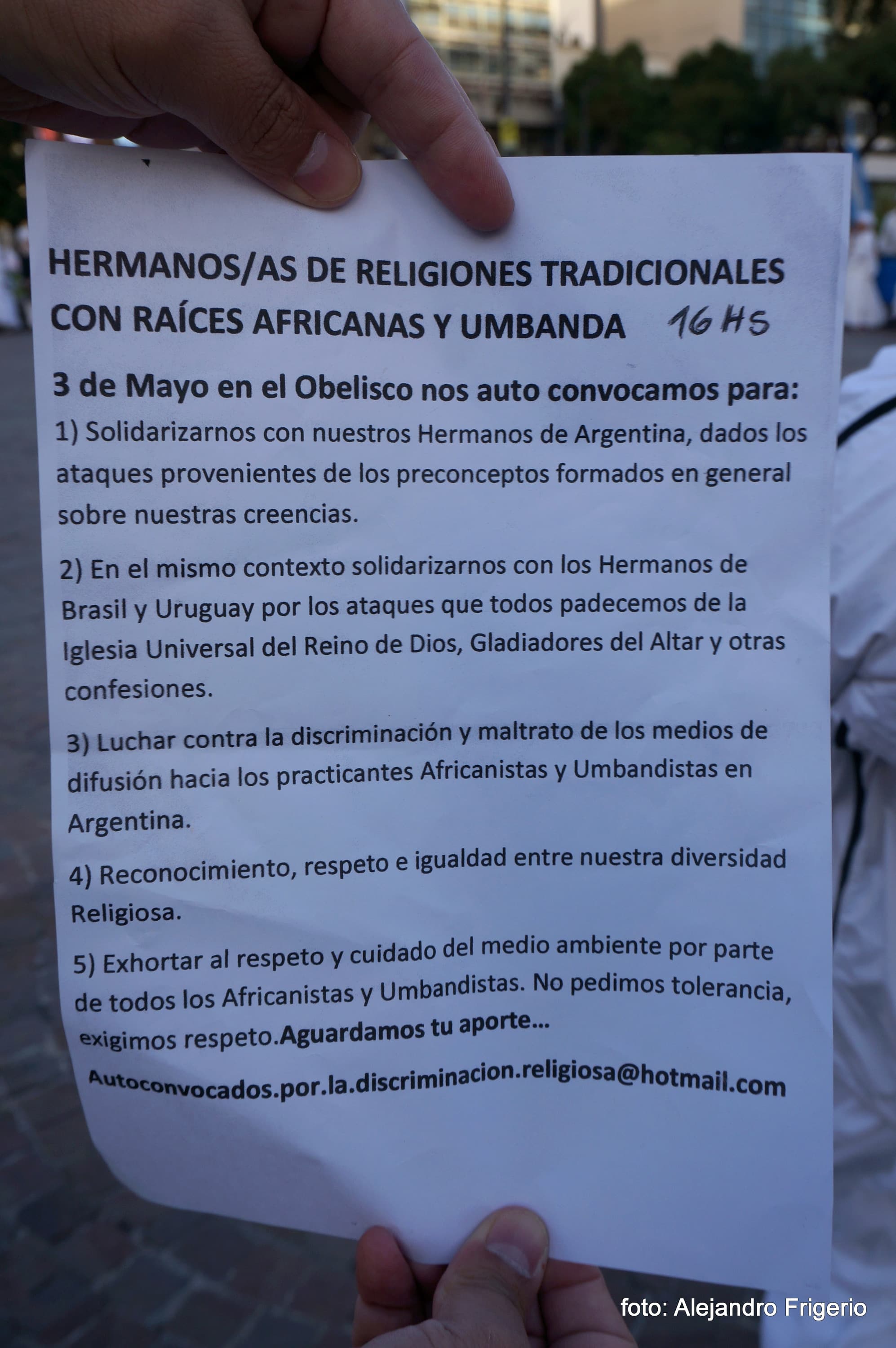 Marcha Afroumbandistas en el Obelisco