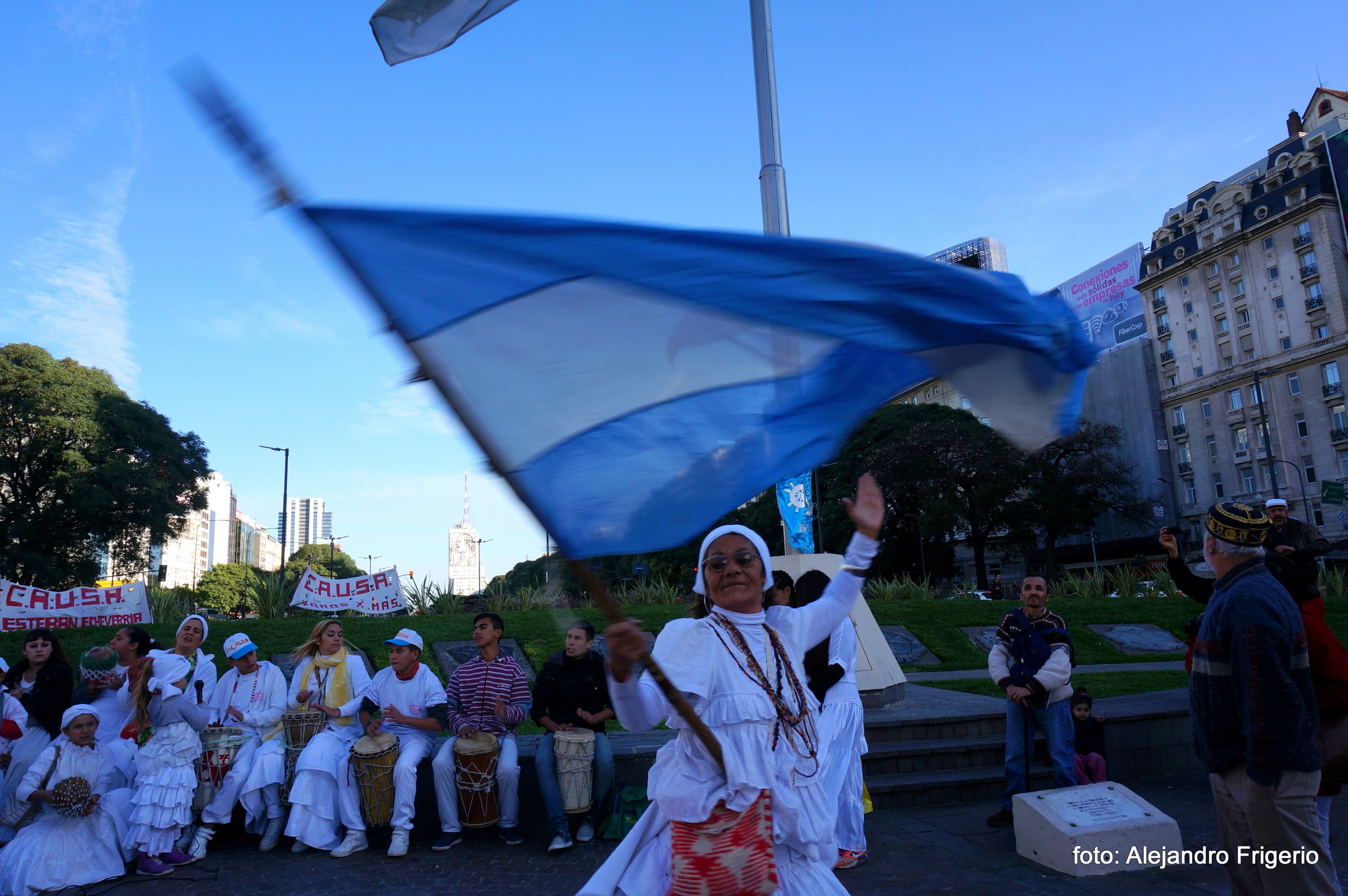 Marcha Afroumbandistas en el Obelisco