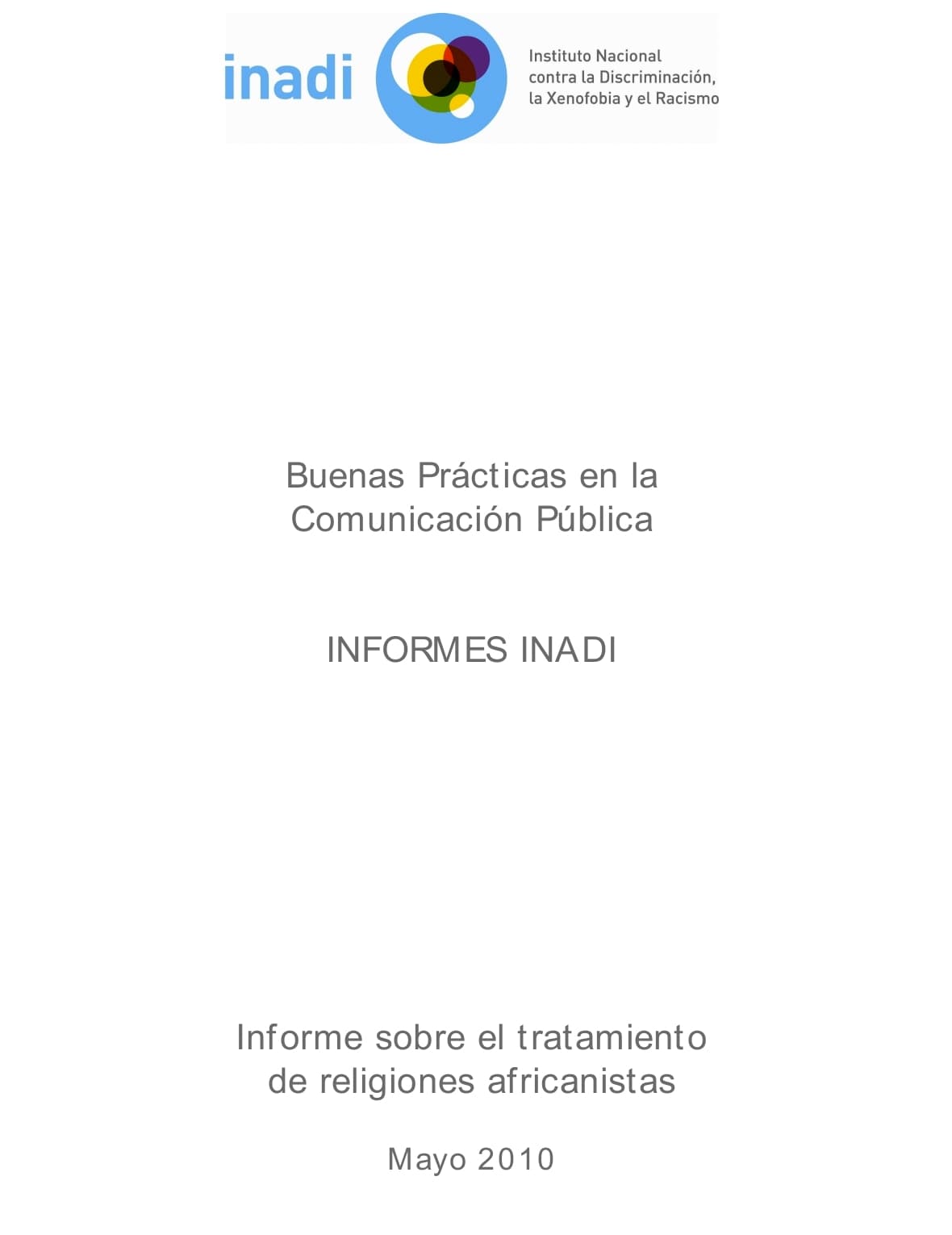 Fotografía documental — Pronunciamiento del INADI sobre Buenas Prácticas en el tratamiento periodístico de las religiones de origen afro
