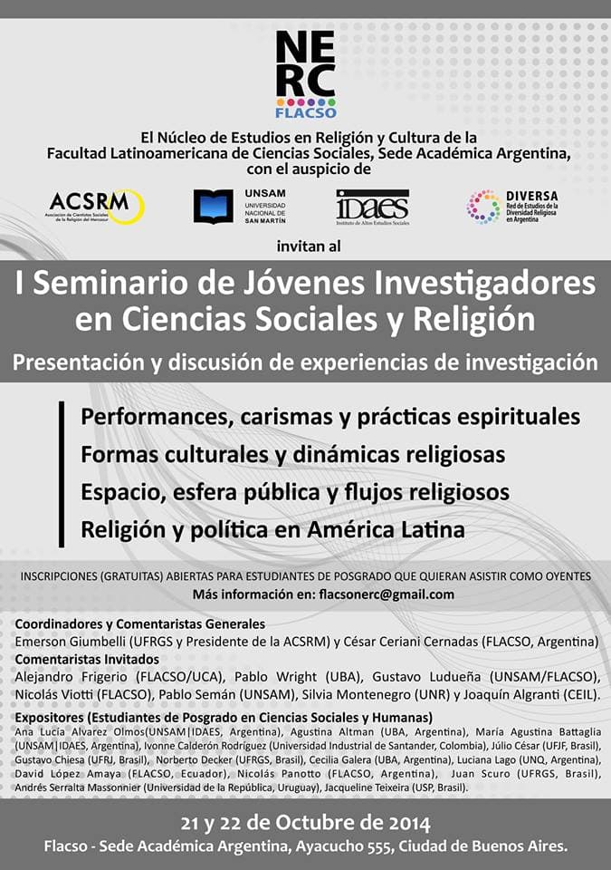 Fotografía documental — I Seminario de Jóvenes Investigadores en Ciencias Sociales y Religión