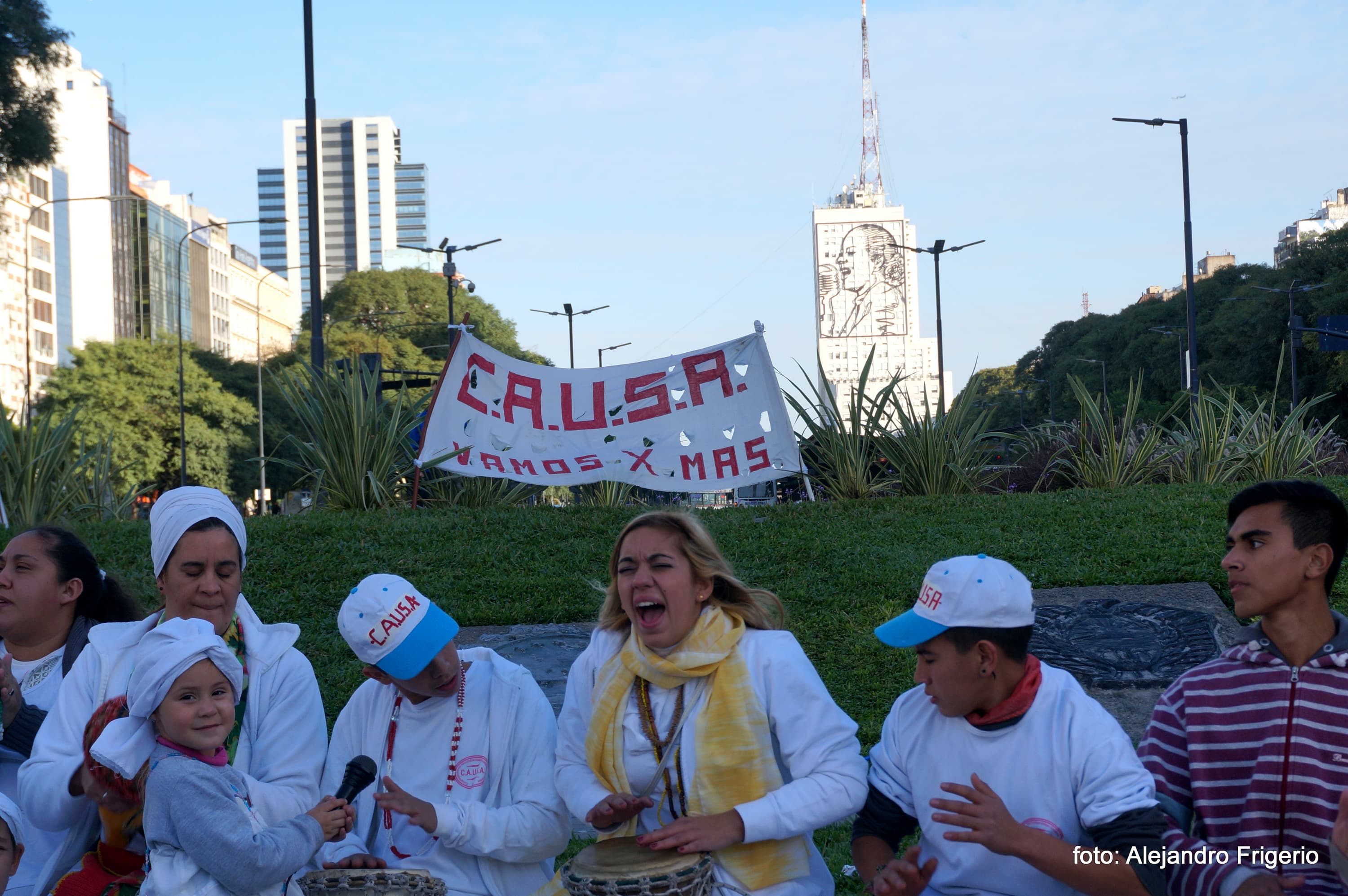 Marcha Afroumbandistas en el Obelisco