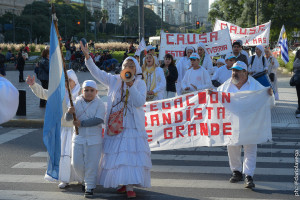 Marcha afroumbandista en el obelisco