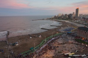 Vista aérea de la procesión - Foto: Alejandro Frigerio