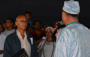 Sebastián Puglisi, Secretario de Cultura de General Pueyrredón, y Babá Hugo de Iemanjá